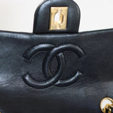 Vintage Chanel Black Lambskin Mini Square with 24k Gold Hardware