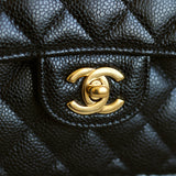 Chanel Black Caviar Small Classic Flap with Gold Hardware