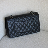 Chanel Black Caviar Medium Classic Flap with Silver Hardware