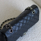 Chanel Black Caviar Medium Classic Flap with Silver Hardware
