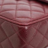 Vintage Chanel Burgundy Caviar Camera Bag with 24k Gold Hardware