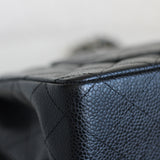 Chanel Black Caviar Medium Classic Flap with Silver Hardware