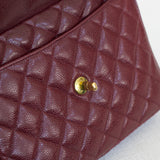 Vintage Chanel Burgundy Caviar Camera Bag with 24k Gold Hardware