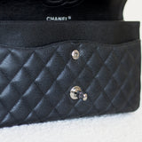 Chanel Black Caviar Medium Classic Flap with Silver Hardware