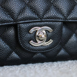 Chanel Black Caviar Medium Classic Flap with Silver Hardware