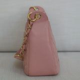 Vintage Chanel Sakura Pink Caviar Shoulder Bag with Gold Hardware