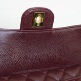 Vintage Chanel Burgundy Caviar Camera Bag with 24k Gold Hardware