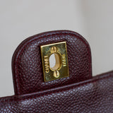 Vintage Chanel Burgundy Caviar Camera Bag with 24k Gold Hardware