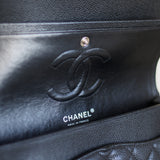 Chanel Black Caviar Medium Classic Flap with Silver Hardware