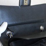 Chanel Black Caviar Medium Classic Flap with Silver Hardware