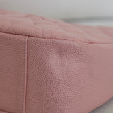 Vintage Chanel Sakura Pink Caviar Shoulder Bag with Gold Hardware