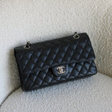 Chanel Black Caviar Medium Classic Flap with Silver Hardware