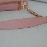 Vintage Chanel Sakura Pink Caviar Shoulder Bag with Gold Hardware