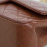 Vintage Chanel Brown Lambskin Small Classic Flap with 24k Gold Hardware