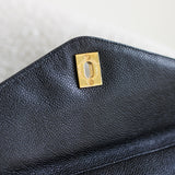 Vintage Chanel Black Caviar Zipped Shopping Tote with 24k Gold Hardware