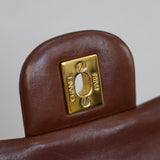 Vintage Chanel Brown Lambskin Small Classic Flap with 24k Gold Hardware