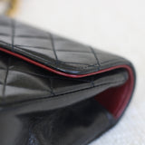 Vintage Chanel Black Lambskin Mini Circle Lock CC Flap with 24k Gold Hardware