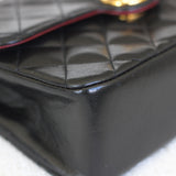 Vintage Chanel Black Lambskin Mini Circle Lock CC Flap with 24k Gold Hardware