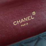 Vintage Chanel Black Lambskin Mini Circle Lock CC Flap with 24k Gold Hardware