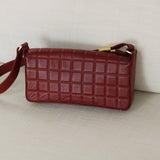 Vintage Chanel Burgundy Lambskin Chocolate Bar with Gold Hardware