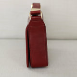 Vintage Chanel Burgundy Lambskin Chocolate Bar with Gold Hardware