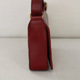 Vintage Chanel Burgundy Lambskin Chocolate Bar with Gold Hardware