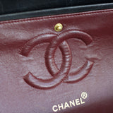 Vintage Chanel Black Lambskin Medium Classic Flap with 24k Gold Hardware