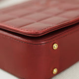 Vintage Chanel Burgundy Lambskin Chocolate Bar with Gold Hardware