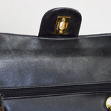 Vintage Chanel Black Lambskin Medium Classic Flap with 24k Gold Hardware