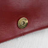Vintage Chanel Burgundy Lambskin Chocolate Bar with Gold Hardware
