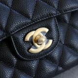 Chanel Black Caviar Small Classic Flap with Gold Hardware