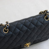 Vintage Chanel Black Caviar Medium Classic Flap with 24k Gold Hardware