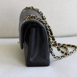 Chanel Black Caviar Small Classic Flap with Gold Hardware