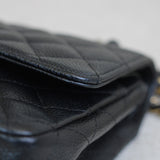 Vintage Chanel Black Caviar Medium Classic Flap with 24k Gold Hardware