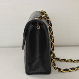 Vintage Chanel Black Lambskin Mini Envelope Flap with 24k Gold Hardware