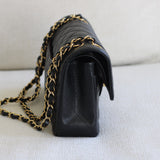 Chanel Black Caviar Small Classic Flap with Gold Hardware
