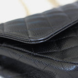Vintage Chanel Black Caviar Medium Classic Flap with 24k Gold Hardware