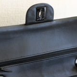 Chanel So Black Chevron Lambskin Medium Classic Flap with So Black Hardware