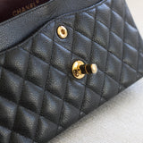 Chanel Black Caviar Small Classic Flap with Gold Hardware