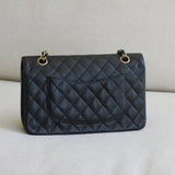 Vintage Chanel Black Caviar Medium Classic Flap with 24k Gold Hardware