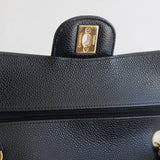 Chanel Black Caviar Small Classic Flap with Gold Hardware
