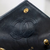 Vintage Chanel Black Lambskin Mini Envelope Flap with 24k Gold Hardware