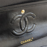 Vintage Chanel Black Caviar Medium Classic Flap with 24k Gold Hardware