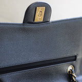 Vintage Chanel Black Caviar Medium Classic Flap with 24k Gold Hardware