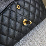 Vintage Black Caviar Medium Classic Flap with 24k Gold Hardware
