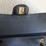 Vintage Black Caviar Medium Classic Flap with 24k Gold Hardware