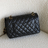 Chanel Black Caviar Small Classic Flap with Gold Hardware