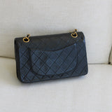 Vintage Chanel Black Lambskin Small Classic Flap with 24k Gold Hardware