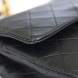 Vintage Chanel Black Lambskin Small Classic Flap with 24k Gold Hardware