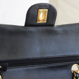 Vintage Chanel Black Lambskin Small Classic Flap with 24k Gold Hardware